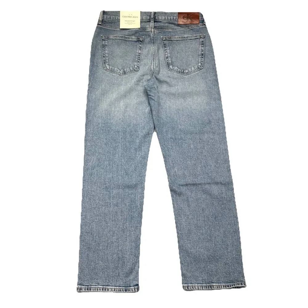 Calvin Klein Standard Straight Jeans Mens 33x30 Measure 33x28.5 Blue Stretch NWT